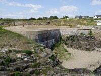 Les vestiges d'une fortification allemande